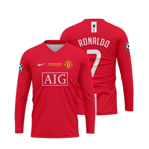 Manchester United Home Retro 2008 | Long Sleeve | Ronaldo #7