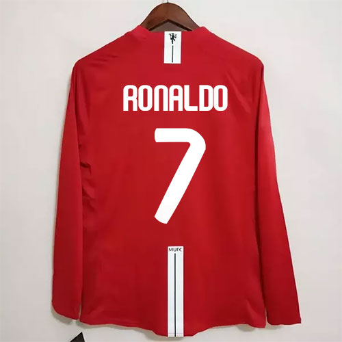 Manchester United Home Retro 2008 | Long Sleeve | Ronaldo #7