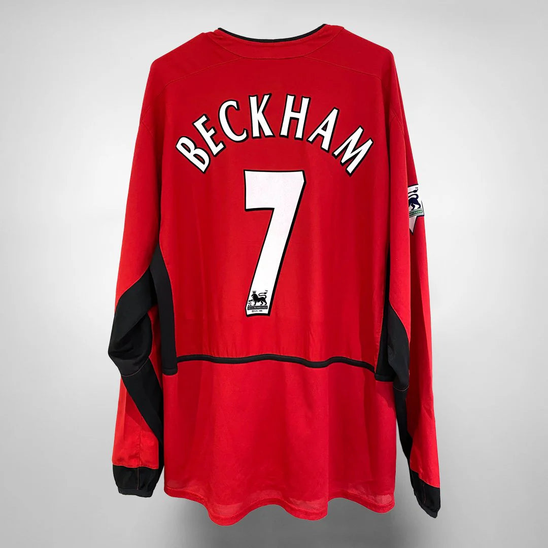 Manchester United Home 2002/04 Retro | Beckham #7 | Long Sleeve